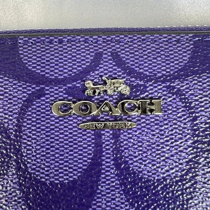 Coach Signature Long Zip Wallet – Purple