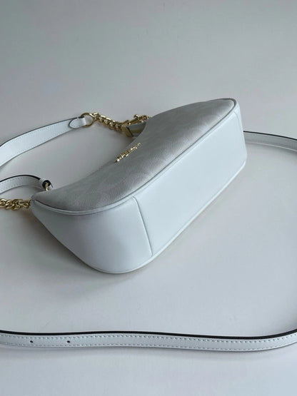 Coach Teri 2-Way Shoulder Bag – Signature Coated Canvas, White