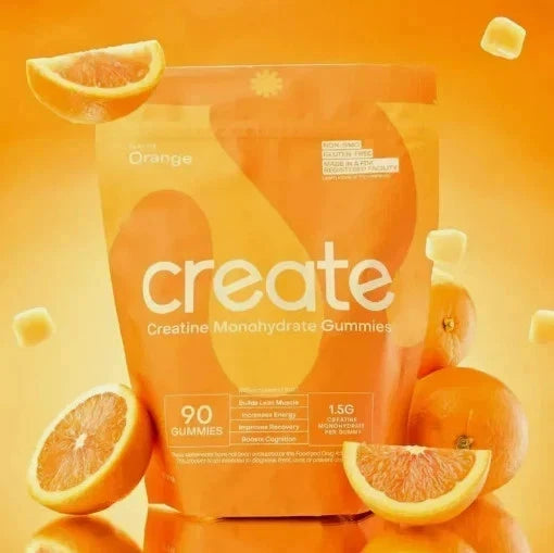 Create Creatine Monohydrate Gummies for Men & Women: Strength, Orange 90ct